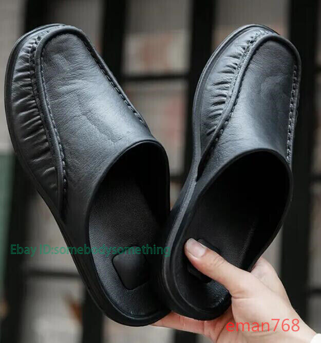 Mens Slingback Slippers House Shoes Slip On Indoor Comfort Outdoor Loafers Mules