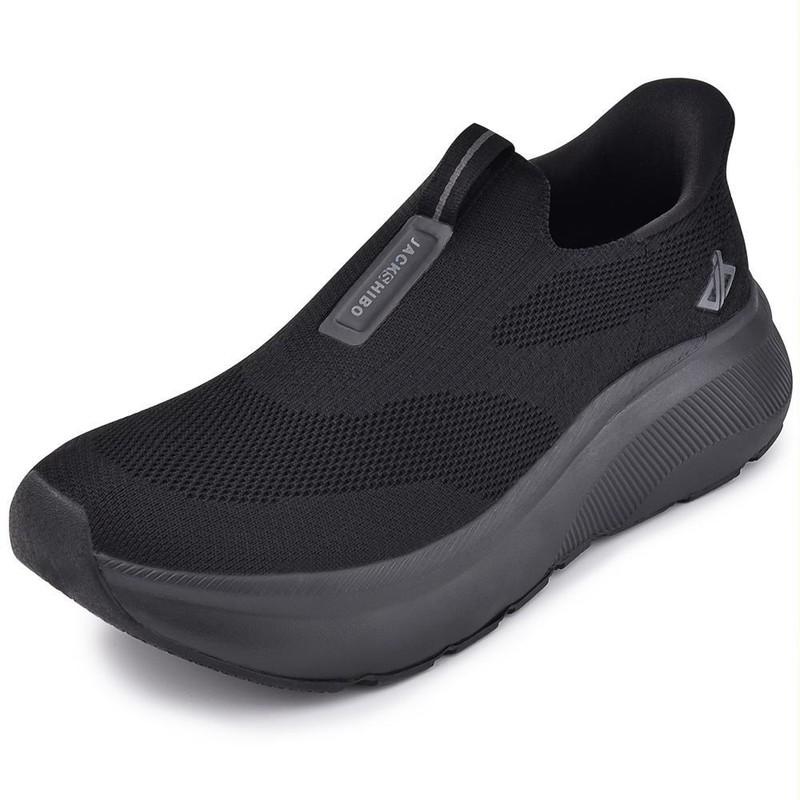 Mens Slip On Free Up Hands Shoes Wide Toe Box Arch Support Orthopedic Sneakers