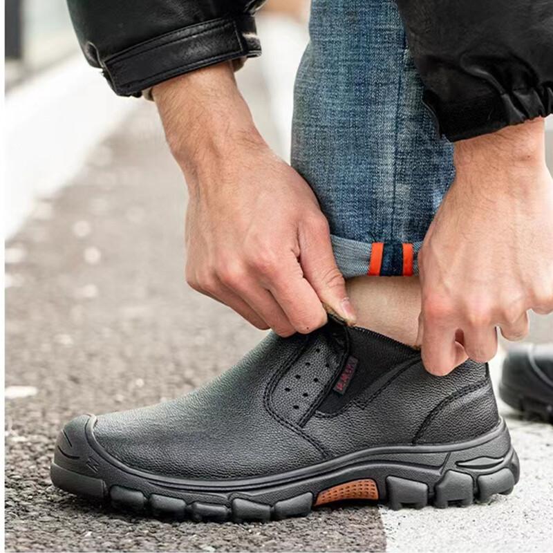 Mens Steel Toe Work Boots Indestructible Non Slip Boots Construction Work Shoes