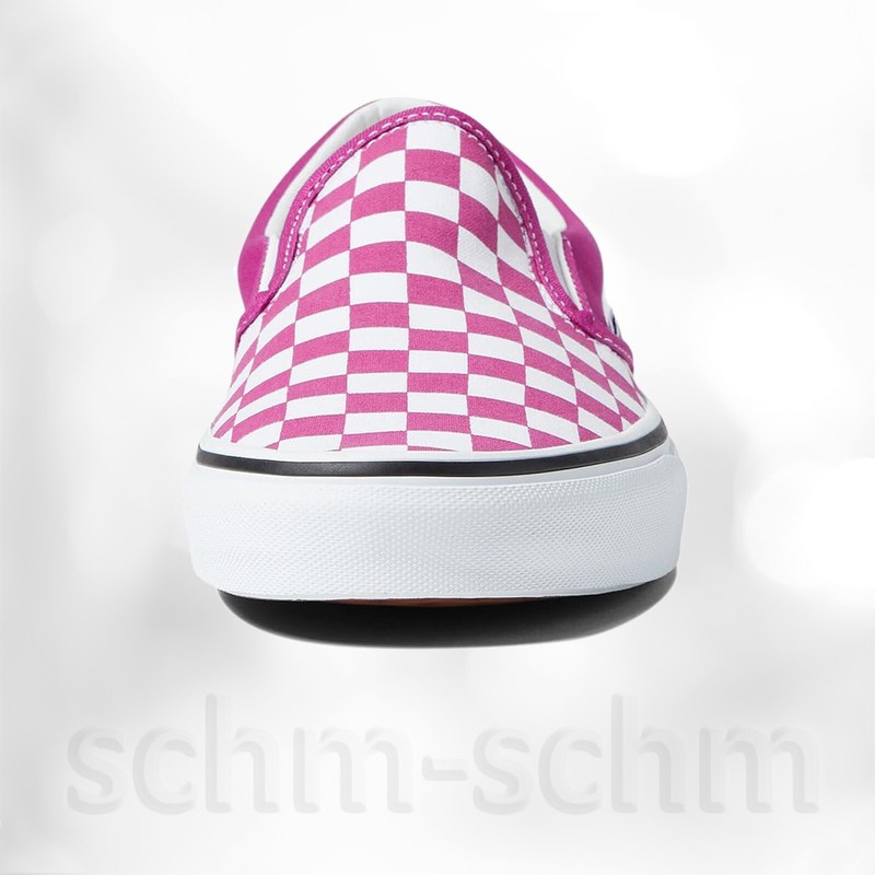 MENS VANS CLASSIC SLIP-ON CHECKER FUSCHIA SIZE 11.5 VN000XG8AZY NEW
