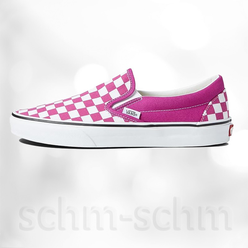 MENS VANS CLASSIC SLIP-ON CHECKER FUSCHIA SIZE 11.5 VN000XG8AZY NEW