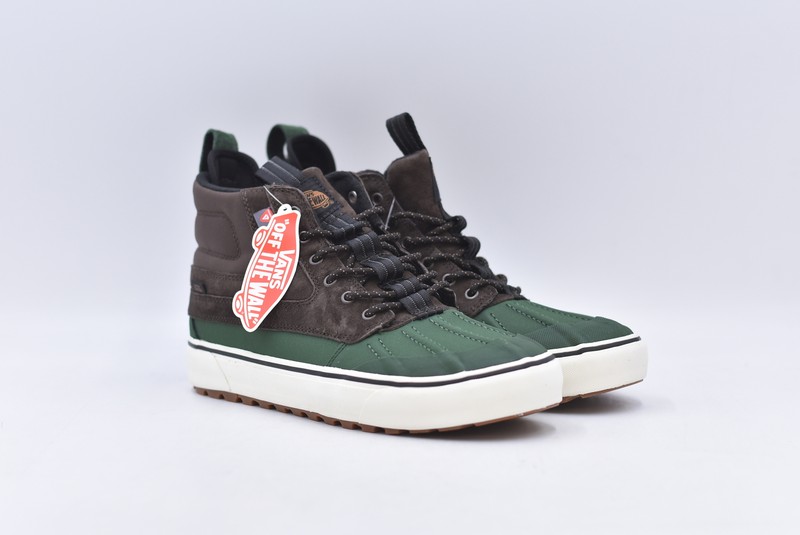 Mens Vans Sk8-HI Del Pato MTE-2 All Weather Shoes Brown Green Size 10 Skate