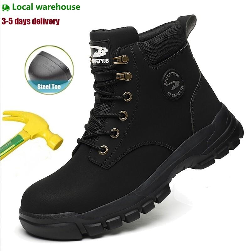 Mens Waterproof Work Boots Steel Toe Safety Shoes Indestructible Non Slip Boots