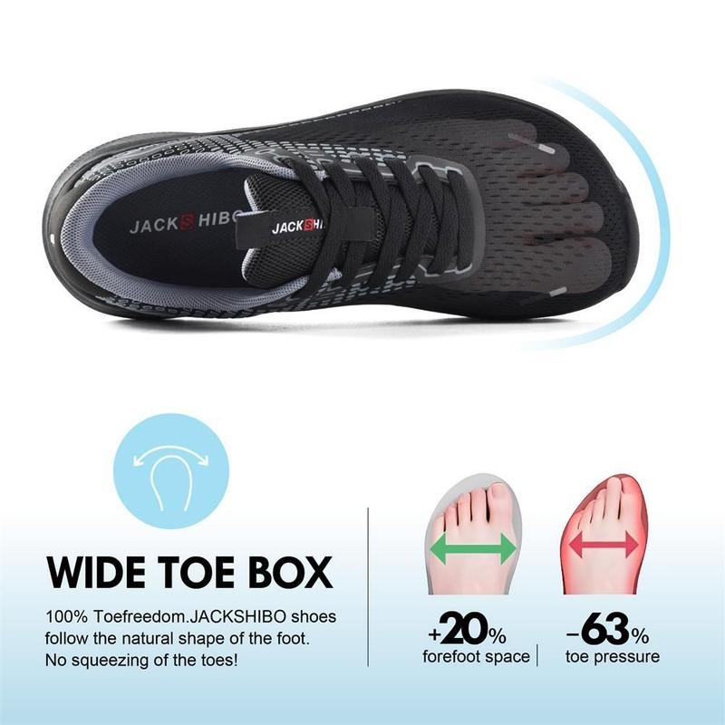 Mens Wide-Toe Box Shoes Arch Support Wide Width Sneakers For Running Athletic