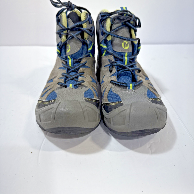 Merrell Capra Mid WTPF Shoes Boys Size 5.5M Gray Blue Waterproof Hiking Boots