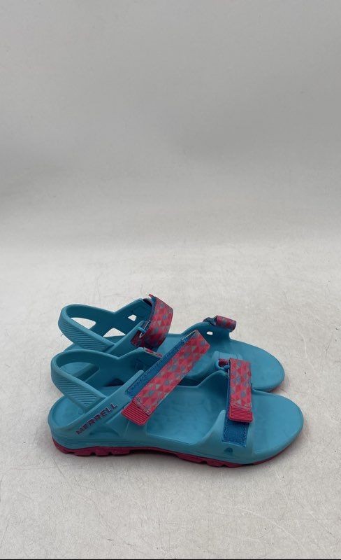 Merrell Girls Blue Pink ML Hydro Drift Strappy Open Toe Hiking Sandals Size 4
