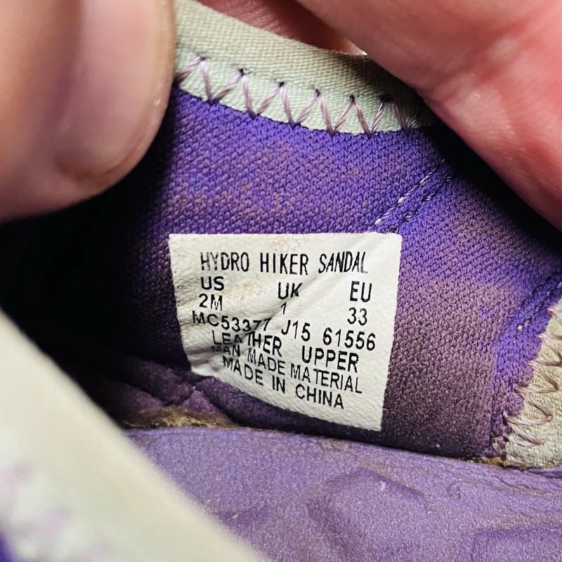 Merrell Hydro H2O Hiker Purple Waterproof Kids Sandals Shoes Size 2M