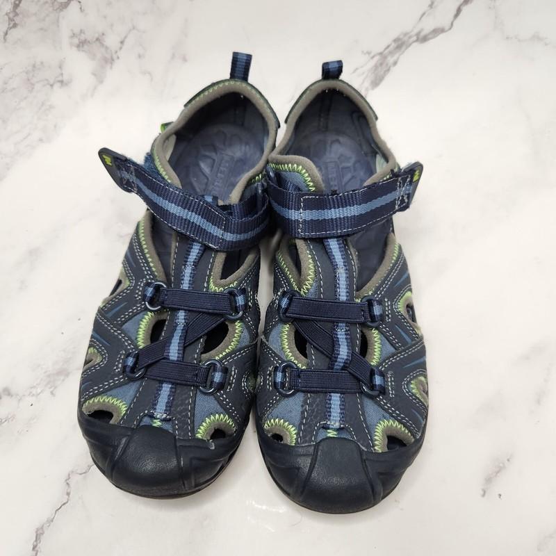 Merrell Hydro Sandals Blue Suede Upper Hiking Camping Walking Shoes Boys 3W