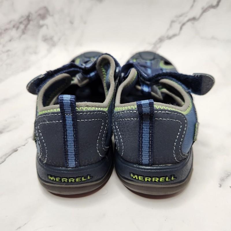 Merrell Hydro Sandals Blue Suede Upper Hiking Camping Walking Shoes Boys 3W