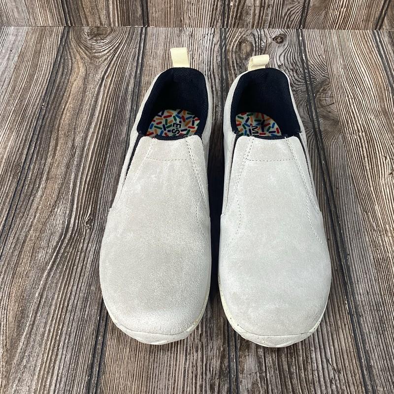 Merrell Jungle Moc White Suede Slip On Outdoor Comfort Shoes Boys Youth Size 4.5