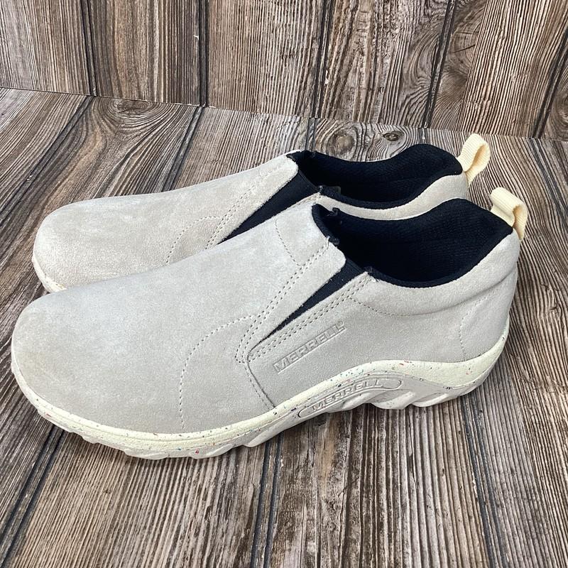 Merrell Jungle Moc White Suede Slip On Outdoor Comfort Shoes Boys Youth Size 4.5