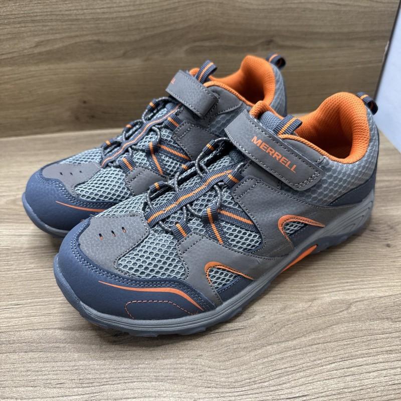 Merrell Kids Shoes Size 6M Gray Orange Used In Good Condition