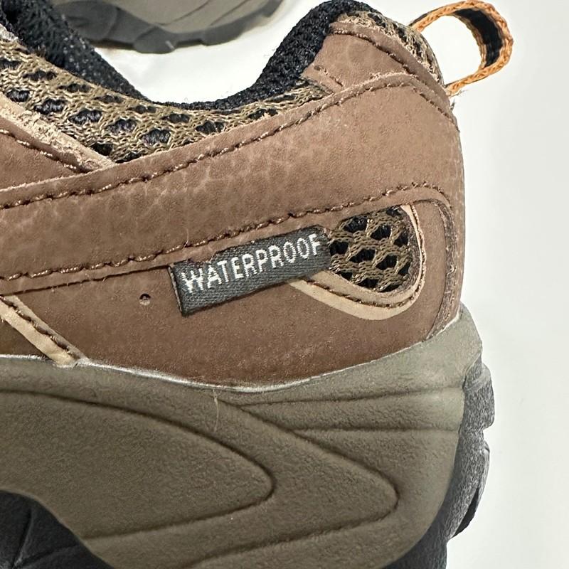 Merrell Moab 2 Low Lace Waterproof Hiking Shoes Kids Boy's Size 1M Brown