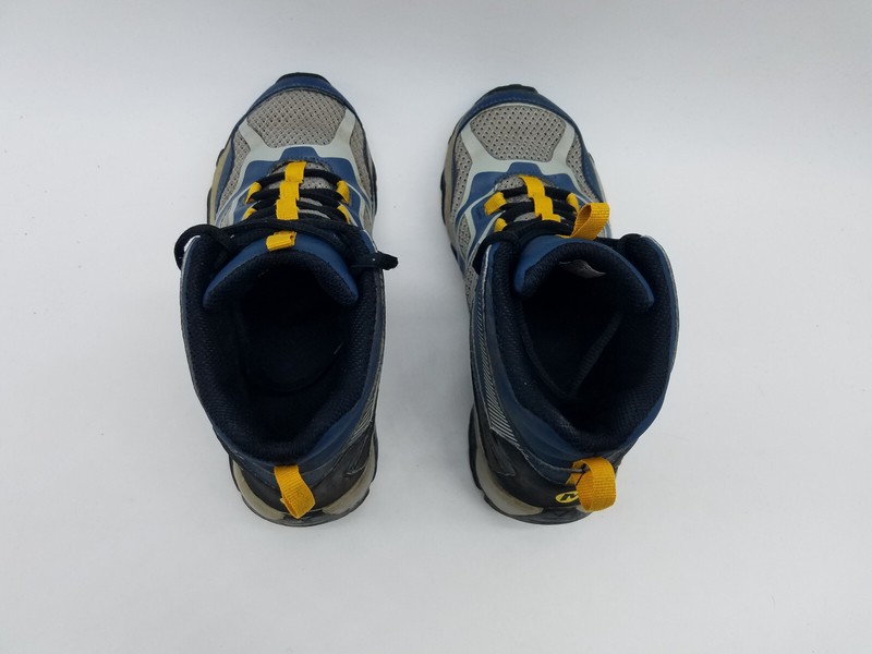 Merrell Moab FST Low Boy's Size 3 Waterproof Hiking Shoes Gray Blue