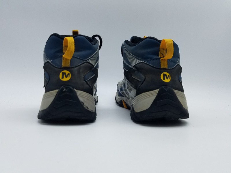 Merrell Moab FST Low Boy's Size 3 Waterproof Hiking Shoes Gray Blue