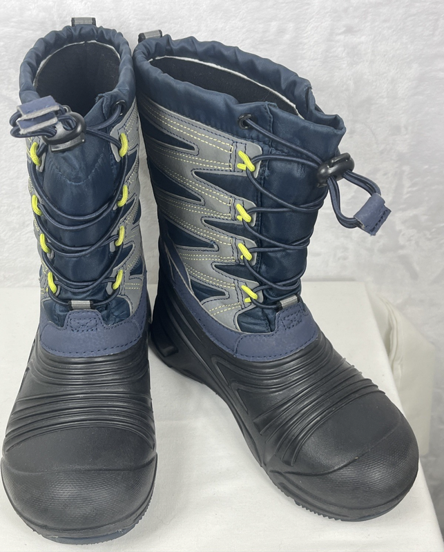 Merrell Snow Boy's Winter Boots Insulated Waterproof Blue Gray Black Size 2M