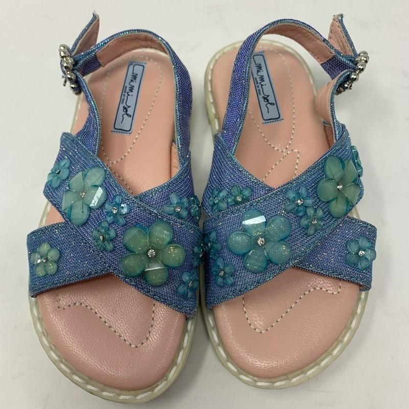 Mi Mi Sol Cross Strap With Flower Embellishment Size 26 / 9.5 US