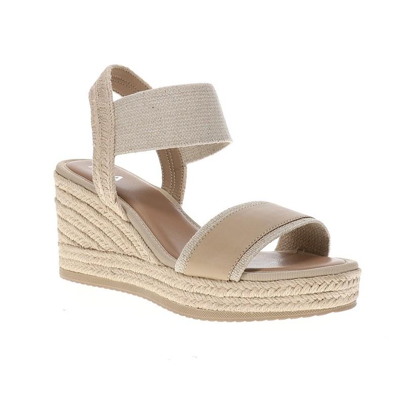 MIA Bayle Ankle Strap Espadrille Wedge Womens Beige Casual Sandals MH35401-NE