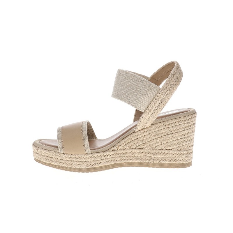 MIA Bayle Ankle Strap Espadrille Wedge Womens Beige Casual Sandals MH35401-NE