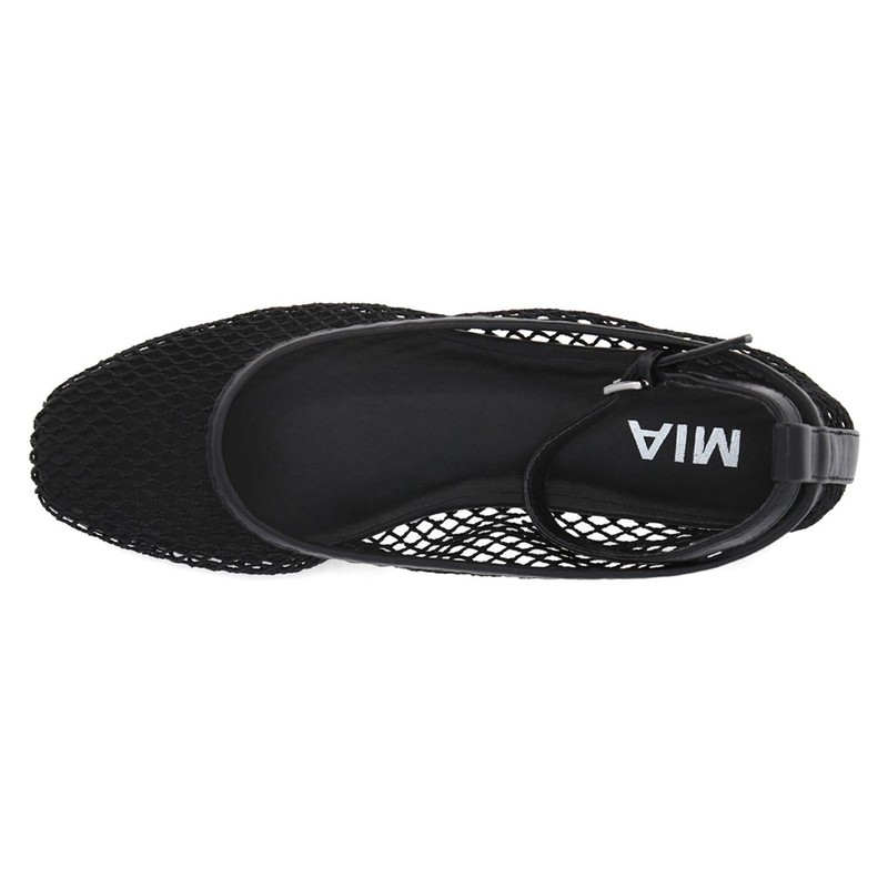 MIA Roz Ankle Strap Ballet Womens Black Flats Casual GS1578604-BLK