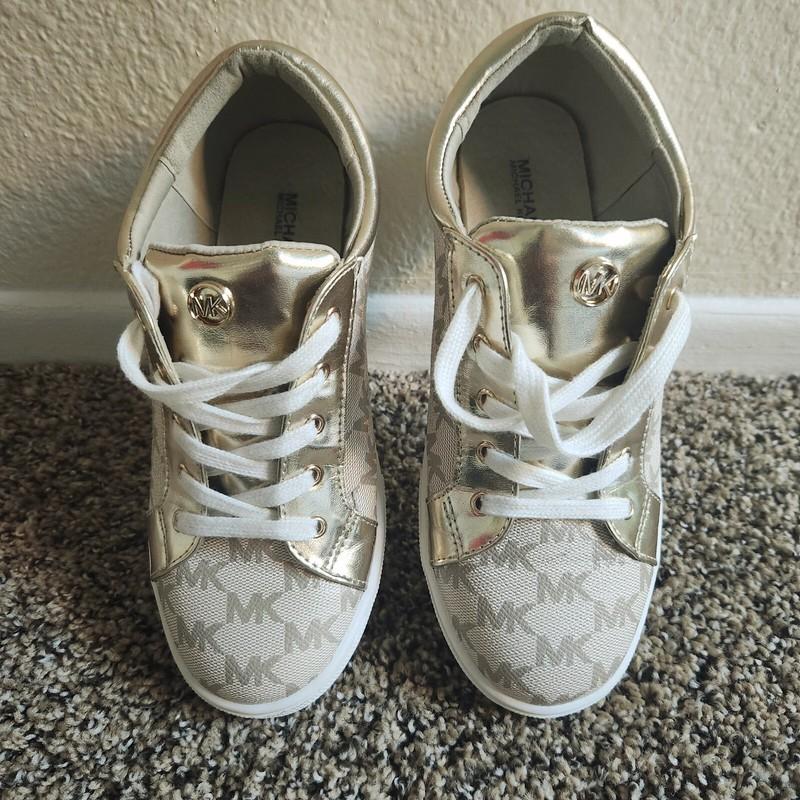 Michael Kors Finola Sneakers Women/Youth Fit Cream/Gold Size 4