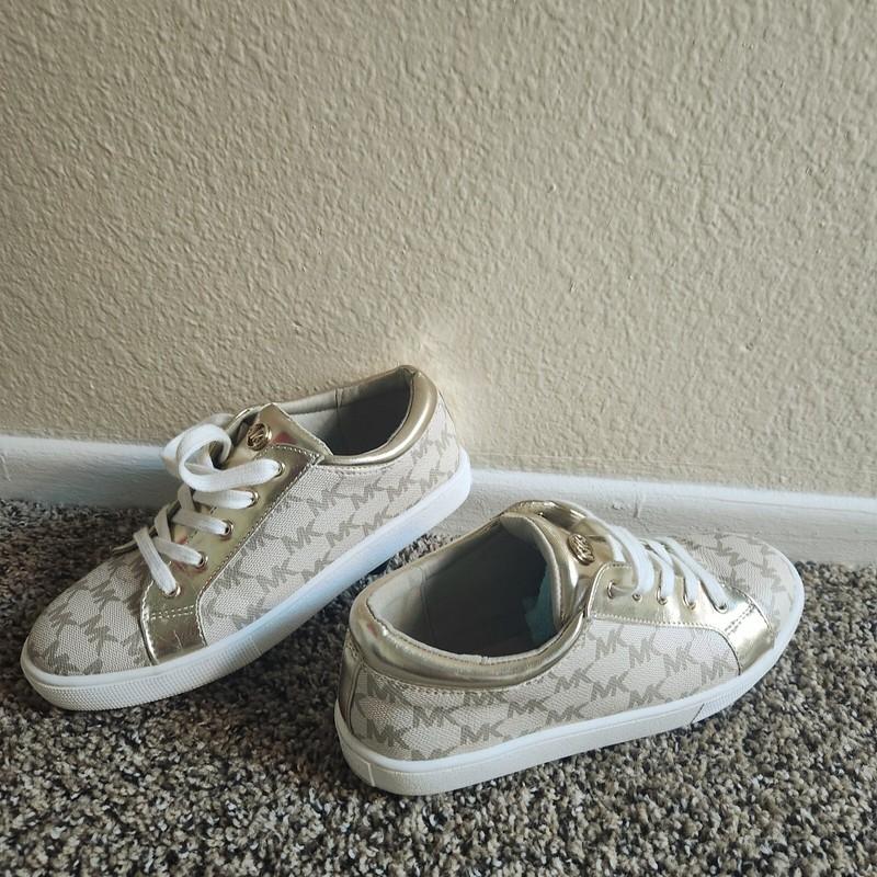 Michael Kors Finola Sneakers Women/Youth Fit Cream/Gold Size 4