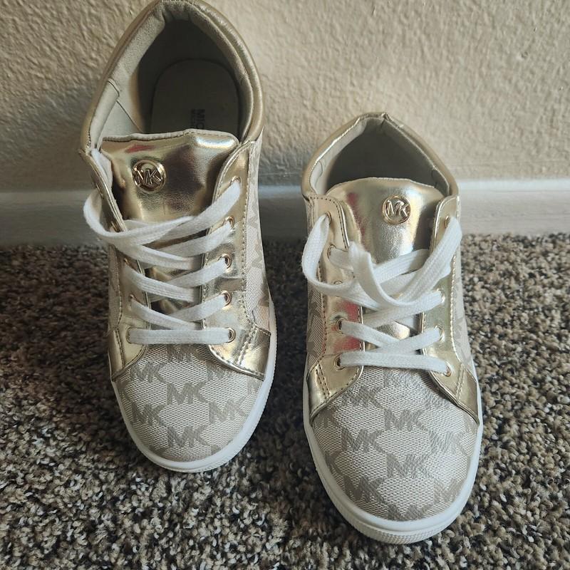 Michael Kors Finola Sneakers Women/Youth Fit Cream/Gold Size 4