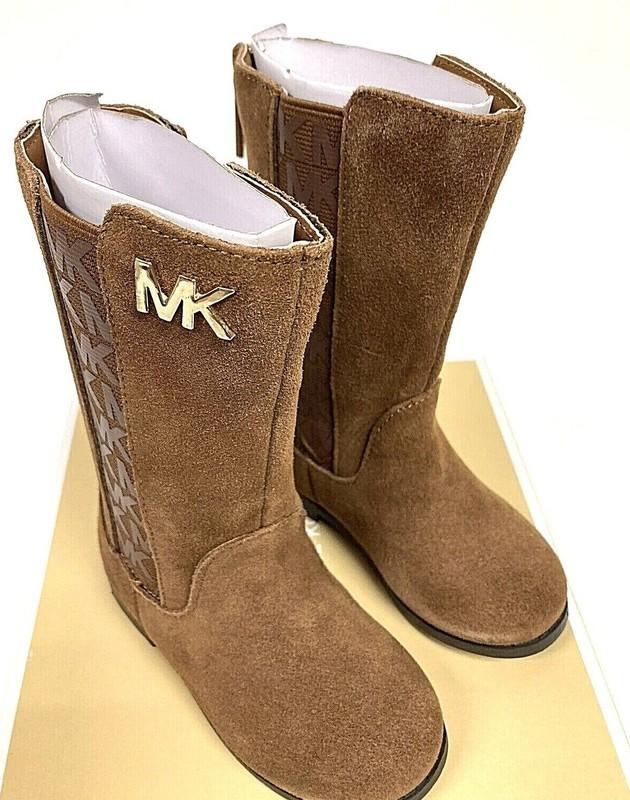 Michael Kors Girls' Emma Chey Suede Logo Detail Boots Toddler/Child Choose Size