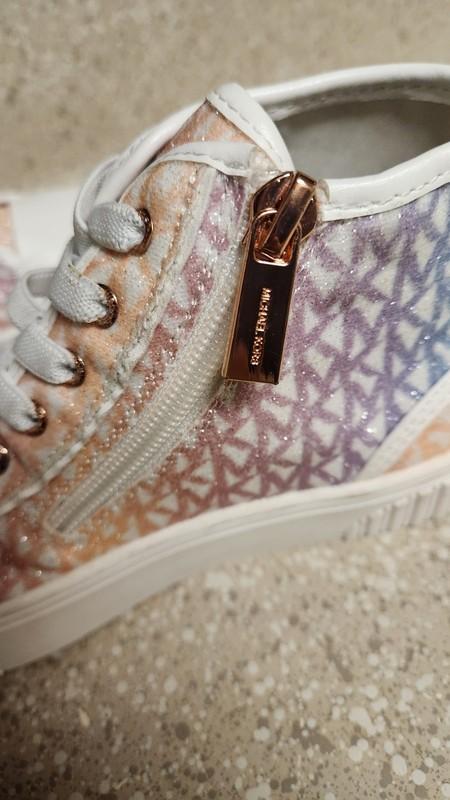 Michael Kors Girls Sz 13 Monogram High Top Sneakers Multicolor Glitter