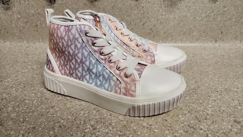 Michael Kors Girls Sz 13 Monogram High Top Sneakers Multicolor Glitter
