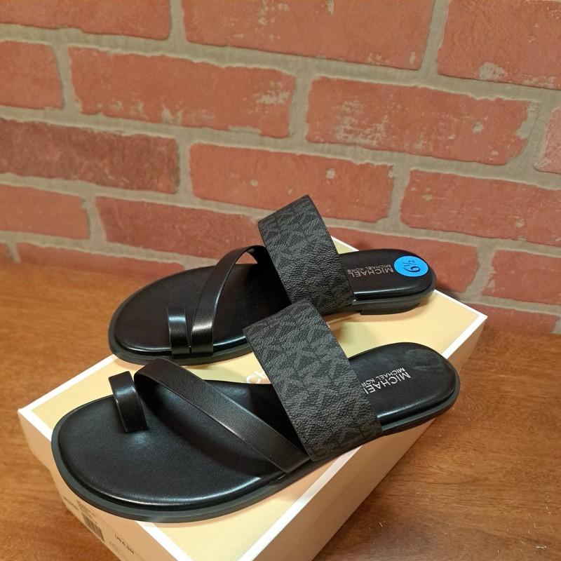 Michael Kors Nelson Flat Sandal Black size 6.5M Brand New