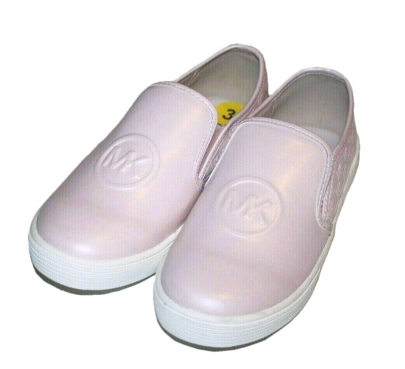 Michael Kors Youth Girls' Blush Perl Pink Flat Slip On Shoes Size 10 3 New
