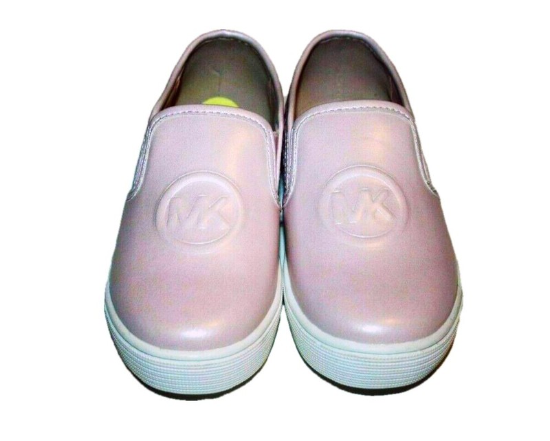 Michael Kors Youth Girls' Blush Perl Pink Flat Slip On Shoes Size 10 3 New
