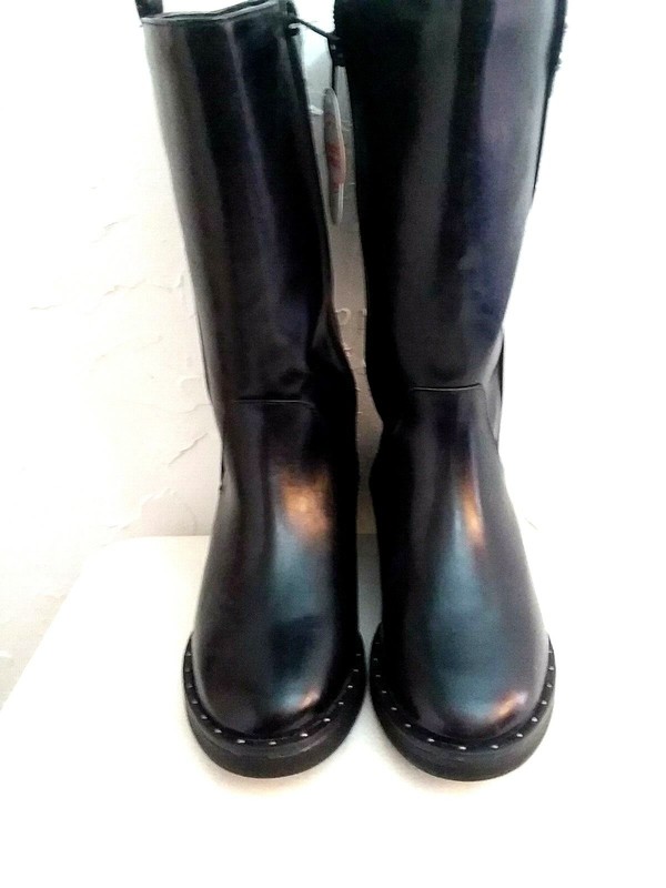 MID-THIGH YOUTH BOY BOOTS-"12" "3" "4" "5" "BLACK" DURABLE-SOFT & COMFY BOOTS