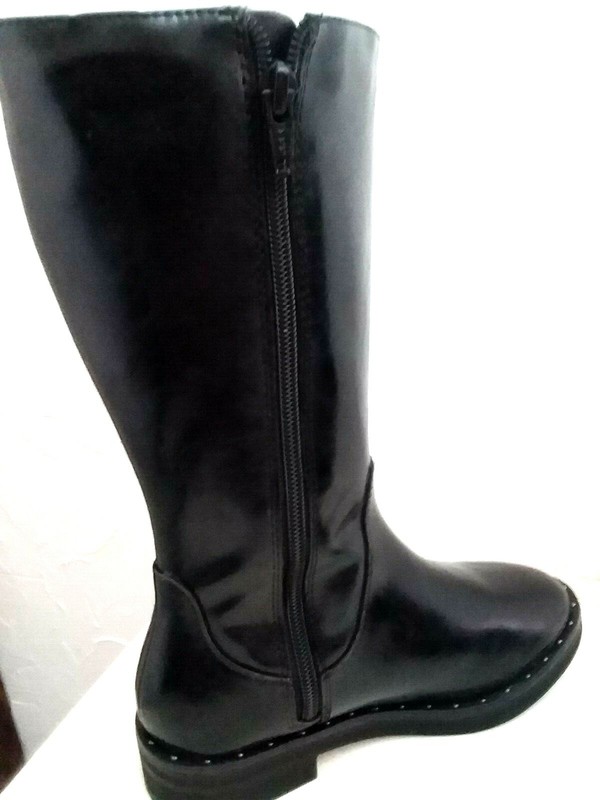 MID-THIGH YOUTH BOY BOOTS-"12" "3" "4" "5" "BLACK" DURABLE-SOFT & COMFY BOOTS