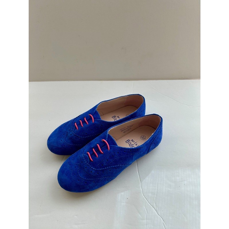 Mini Boden Suede Low Top Sneaker Purple EU Size 32 US Youth Size 1