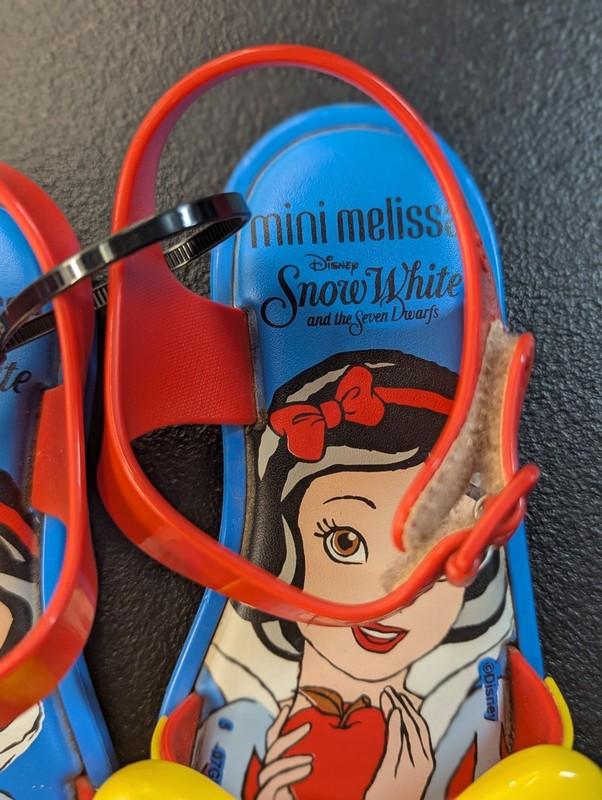 Mini Melissa Girls Snow White Sandals Size 10