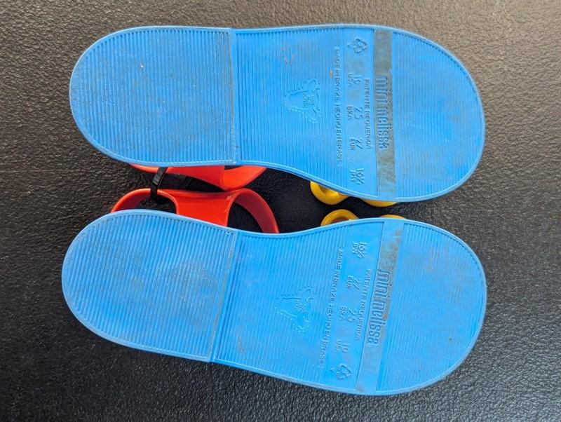 Mini Melissa Girls Snow White Sandals Size 10