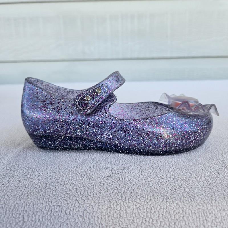 Mini Melissa Ultragirl Trick Or Treat Halloween Mary Jane Purple Flats SZ 10