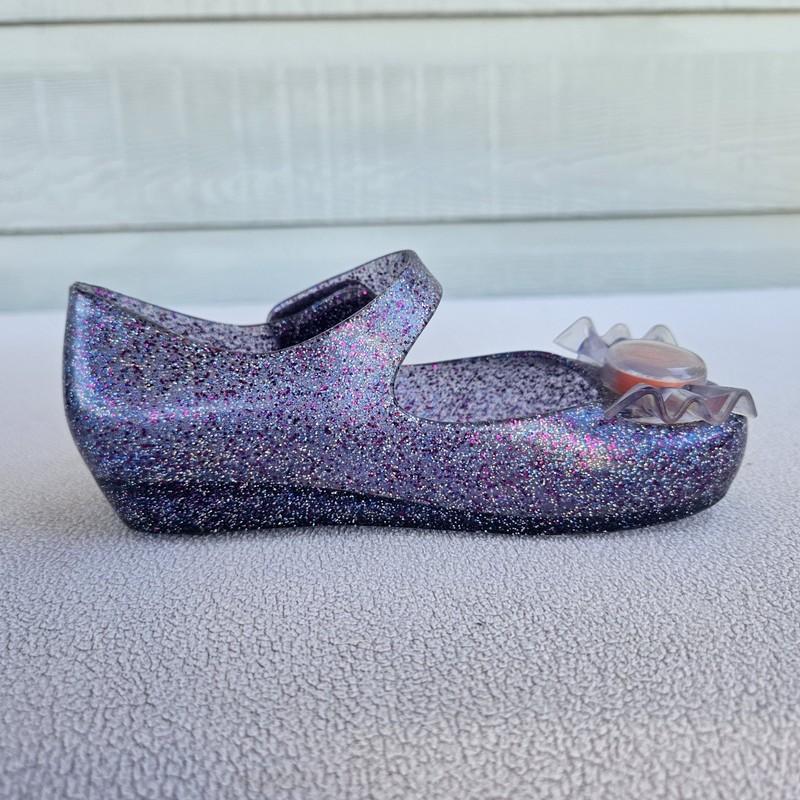 Mini Melissa Ultragirl Trick Or Treat Halloween Mary Jane Purple Flats SZ 10
