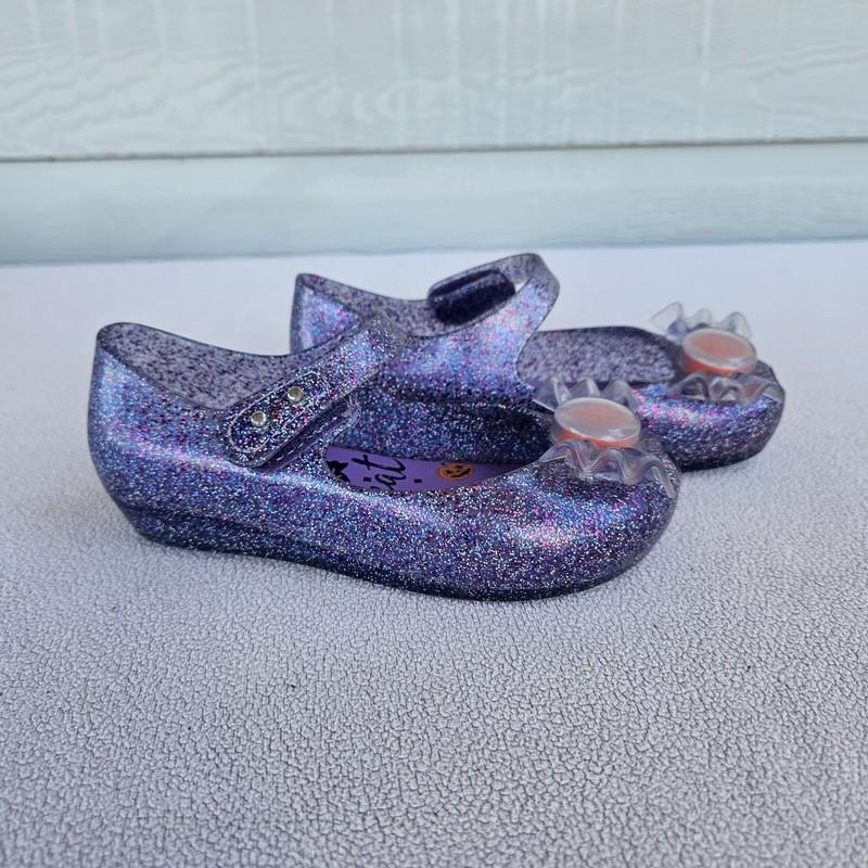 Mini Melissa Ultragirl Trick or Treat Halloween Mary Jane Purple Flats SZ 10