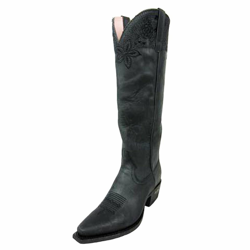 Miss Macie Women's Black Luna Embroidered Floral Cowgirl Boot U6015-01 NWT 6-10M
