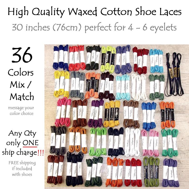 MIX MATCH COLORS Dress SHOELACES Laces (any Qty =one Ship Charge) Allen Edmonds