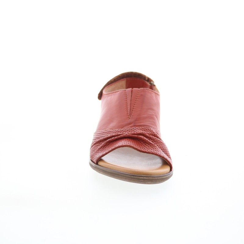 Miz Mooz Devon Womens Red Leather Strap Slingback Sandals Shoes 36