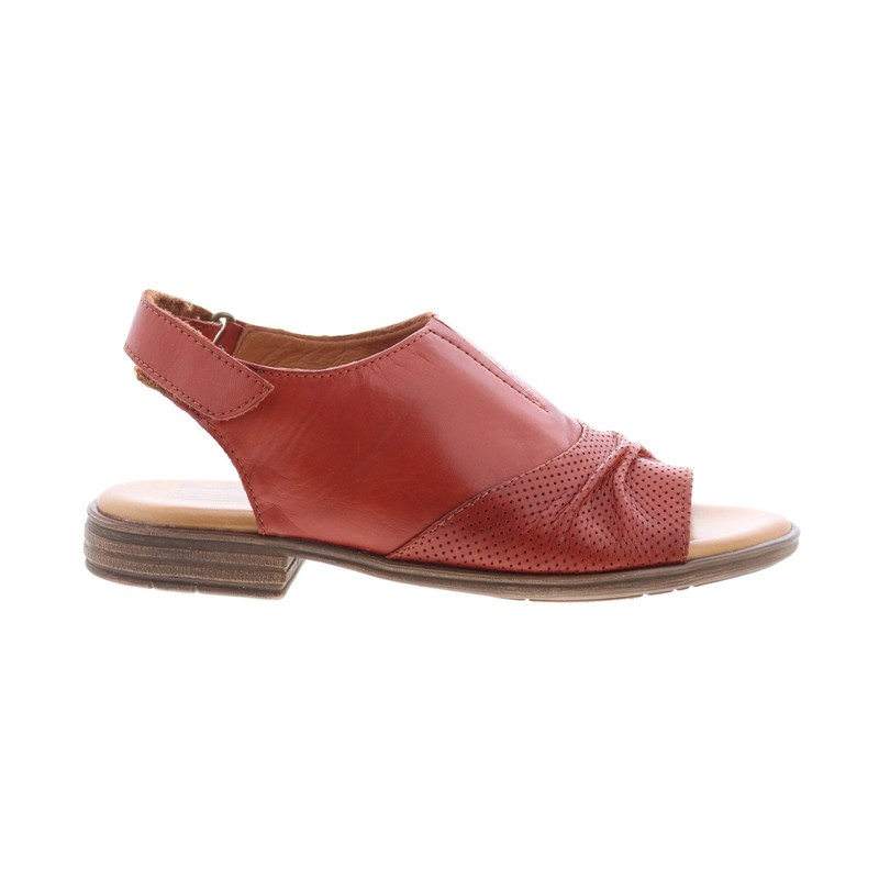 Miz Mooz Devon Womens Red Leather Strap Slingback Sandals Shoes 36