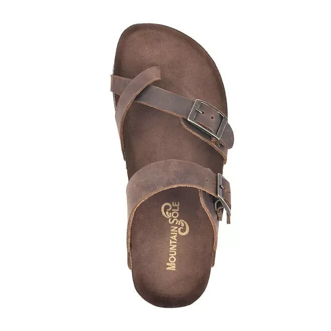 Mountain Sole Ladies Leather Sandal Size 10 Brown