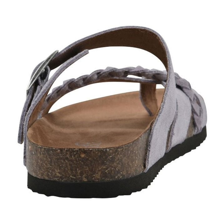 Mountain Sole Women's Leather Footbed Sandal Size 9 Lavender