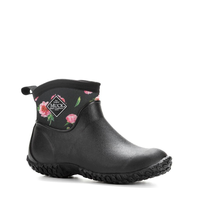Muck Black Floral Muckster II Boots for Women - Durable & Stylish Footwear
