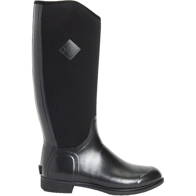 Muck Boots Women's Derby Tall Pull On Waterproof Wellington Boot Black Size 9