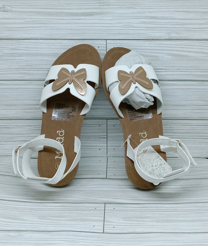 Mudd Girls' Butterfly Sandal White Size 4